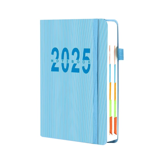 2025 Weekly and Monthly Planner, Blue Hardcover Schedule Book, Professional Organizer for Daily Task Management and Goal Tracking for Office Staff
