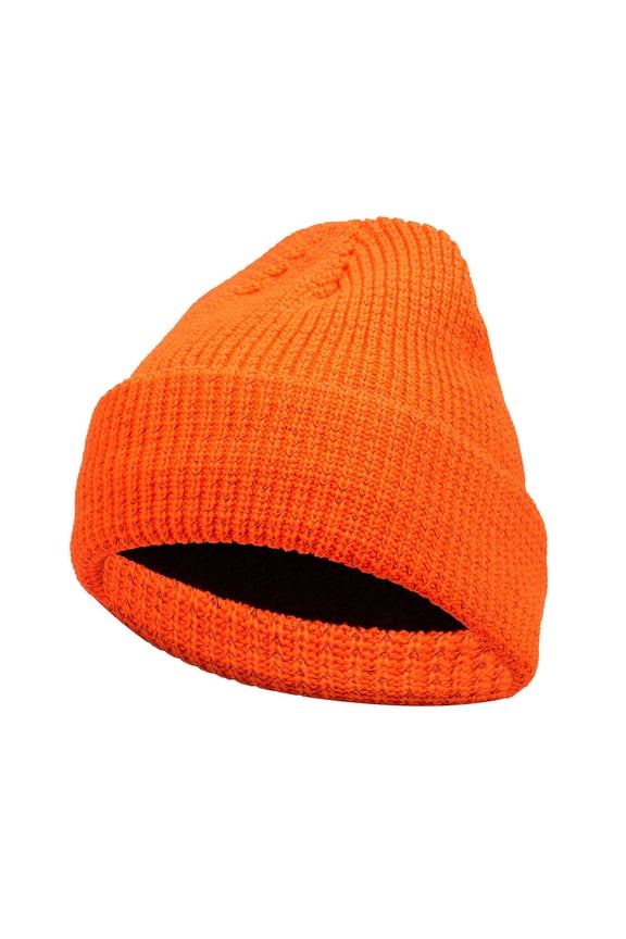 2025 Winter Night Out Essential Hat - Unisex Solid Color Reflective Knit Melon Cap, Thickened Fleece Lined, Ear Protection & Snug Fitted Warm Headwear