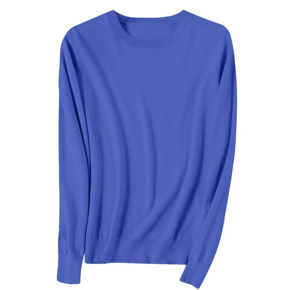 2025 Winter Sweater Dark Blue Sweater Long Sleeves Round Neck Red Sweater Solid Color Comfy Sweater Loungewear Hoodie(3XL)