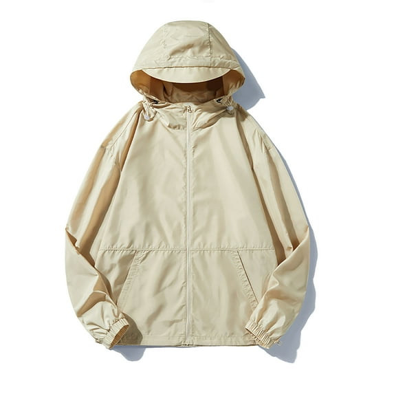 2025 Winter Womens Raincoat Womens Windbreaker Coat Winter Lightweight Outdoor Hiking Biker Hooded Jacket Long Sleeve Zip up Casual Solid Plus Size Bicycle Outwear