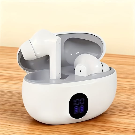 2025 Wireless Sports Earbuds with Noise Cancelling & Mic, LED Display, Mini Charging Case for iOS/Android, Hi-Fi Sound, Lightweight