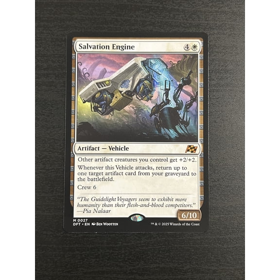 2025 Magic The Gathering Aetherdrift Salvation Engine Near Mint Trading Card
