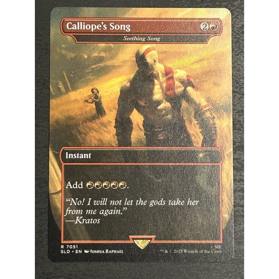 2025 Wizards of the Coast Secret Lair Drop Kratos Calliope Foil Secret Lair Drop Borderless