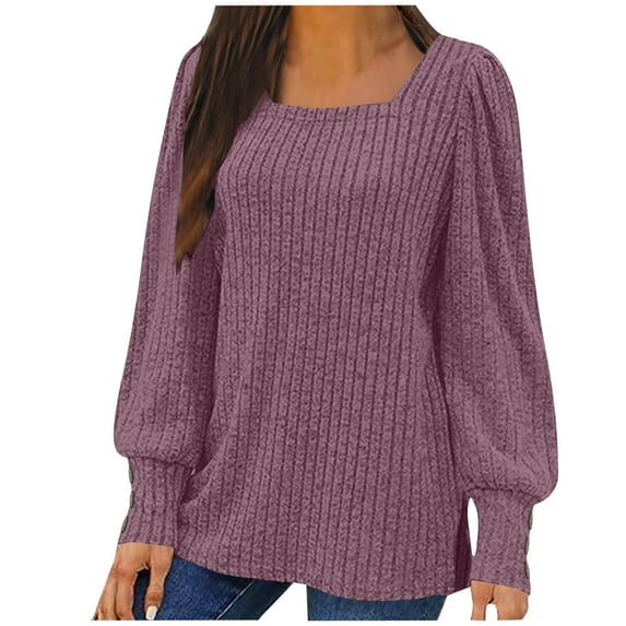 2025 Women Fall Winter Sweater Casual Knit Long Sleeve Pullover Blouse ...