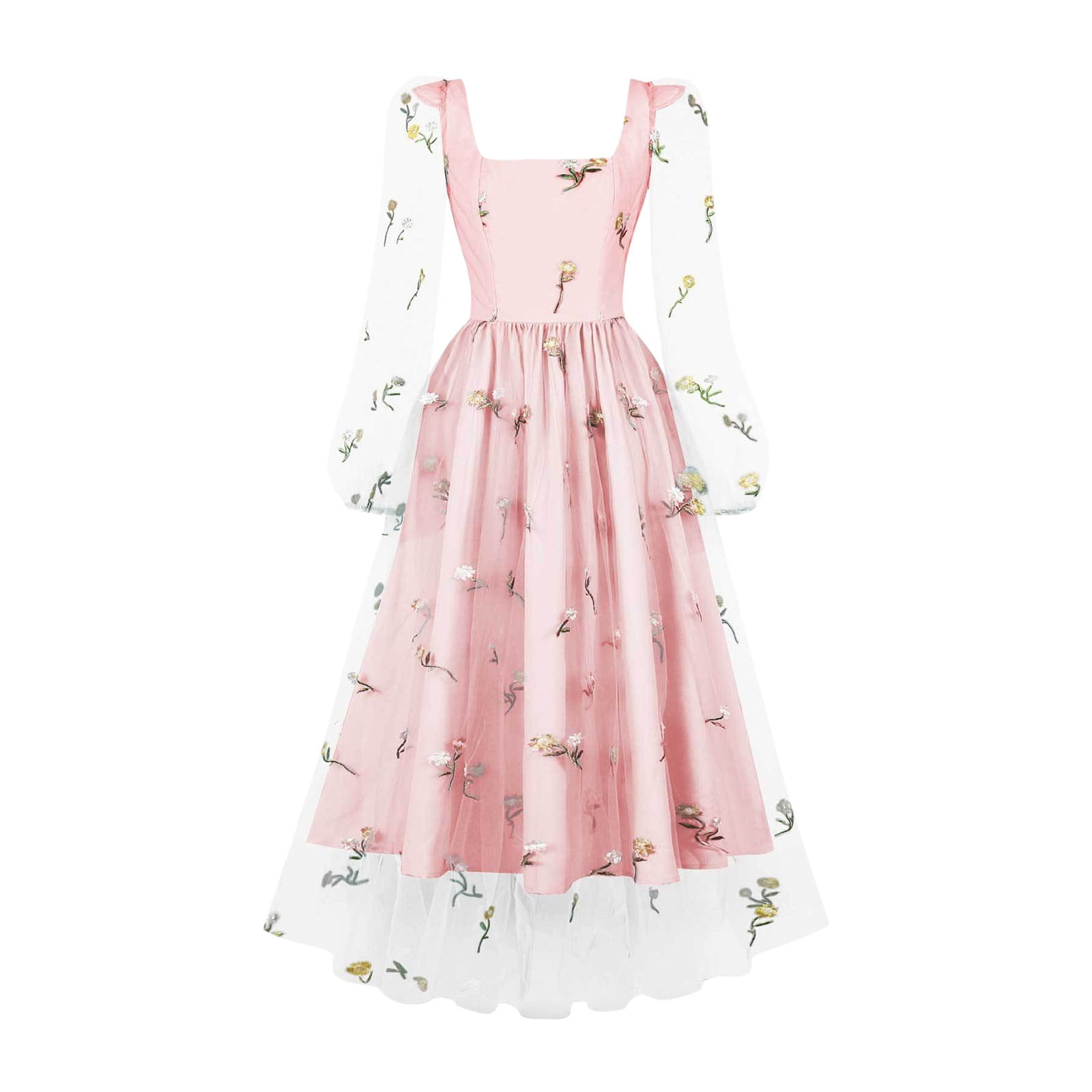 2025 Women Lace Long Sleeve Dresses Cocktail Party Evening