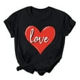 2025 Women Love Shirts Valentine's Day Tops Trendy Short Sleeve Tee