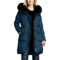 thumbnail image 1 of 2025 Women Winter Thicken Puffer Coat Warm Jacket with Faux Fur Hood Long Sleeve Lightweight Outerwear with Pockets, 1 of 7