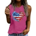 thumbnail image 1 of 2025 Women's American Flag Tank Top - Vintage Patriotic July 4th Sleeveless Shirt | USA Basketball Fan Team Apparel, 1 of 4