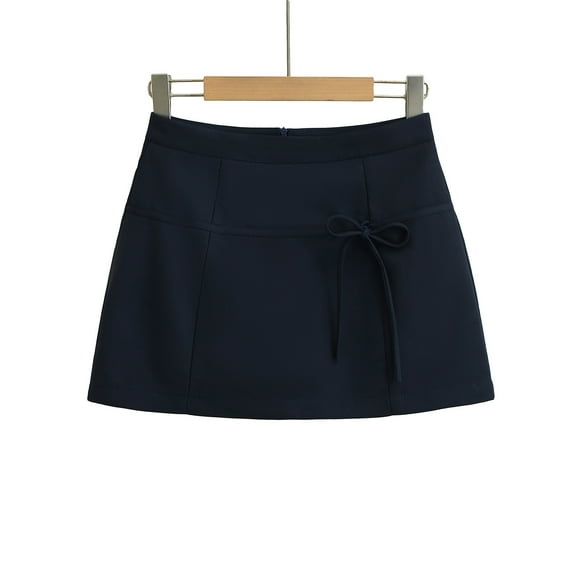 2025 Women’s Bow-Tie Waist Bodycon Mini Skirt – Sweet & Sexy Stretchy Spandex Pencil Skirt