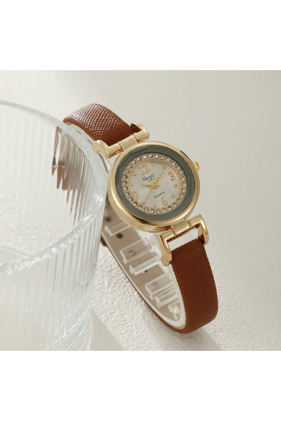 2025 Women's Candy Color Thin Belt Simple Fashion Student Quartz Watch