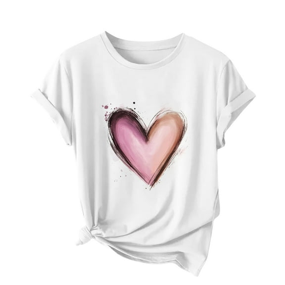 2025 Women's Drop Shoulder Basic Tee - Soft Short Sleeve Crew Neck T-Shirt | Loose Casual Summer Tops with Relaxed Fit Comfy