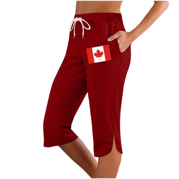2025 Women's Linen Capri Pants - Drawstring Waist, Printed Pockets, Cropped Length for Casual & Resort Wear