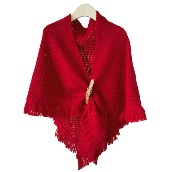 Winter Women's Scarf Shawl Fringe Large Classic Wrap Red Free
