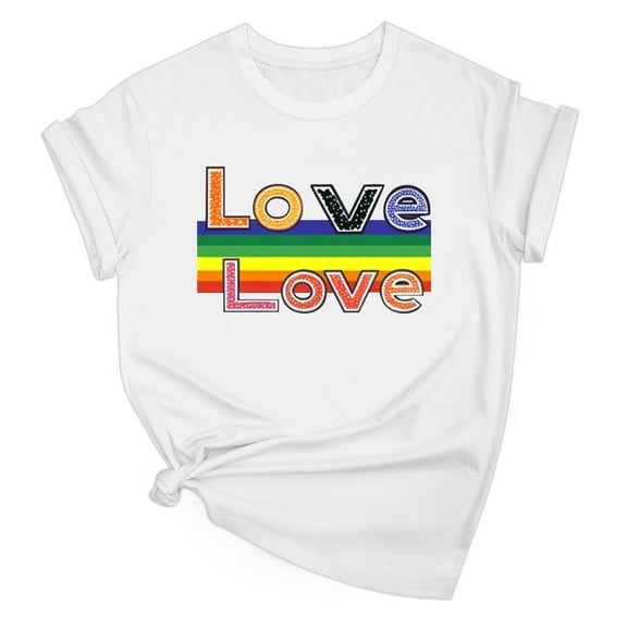 2025 Women's Rainbow Heart Pride Shirt - LGBTQ  Equality Graphic Tee | Short Sleeve Casual Crew Neck Summer LGBT Awareness Top