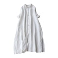 thumbnail image 1 of 2025 Women's Solid Color A-Line Midi Dress - Long Sleeve Round Neck Relaxed Fit Dress, 1 of 5
