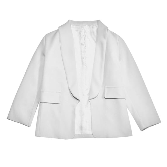 2025 Women's Summer Linen 3/4 Sleeve Lightweight Fully-Lined Slim Elegant Casual Work Jacket with Pockets