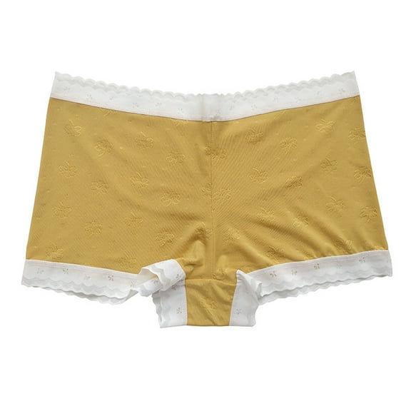 2025 Women's Super Soft and Breathable Briefs Underwear Yellow M