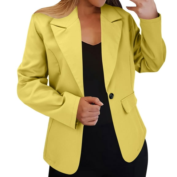 2025 Womens Casual Blazers Open Front Long Sleeve Work Office Suit Jackets Blazer