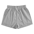 thumbnail image 1 of 2026 Womens Clothing under $5 asdoklhq 2026 Summer Fall Shorts for Women $5, Womens Plus size Women's Solid Casual Loose Pockets Lacing Drawstring Short Pants, 1 of 9