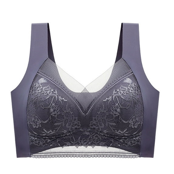 2026 Womens Clothing under $5 asdoklhq Bras for Women Plus Size,Women Lady Lace Gathered Bra Plus Size Sports Bra Underwear Yoga Hollow Out Bra Cup