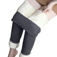 thumbnail image 1 of 2026 Womens Clothing under $5 asdoklhq Womens Plus Size Tops Women Solid Warm Tight Thick Plush Wool Waist Pants Trousers Leggings, 1 of 7