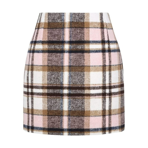 2025 Womens High Waist Plaid Bed Skirt Bodycon Pencil Wool Mobile Home Skirting Panels Mini Skirts High Slit Skirt Floral Midi Skirt Ruffle Skirt