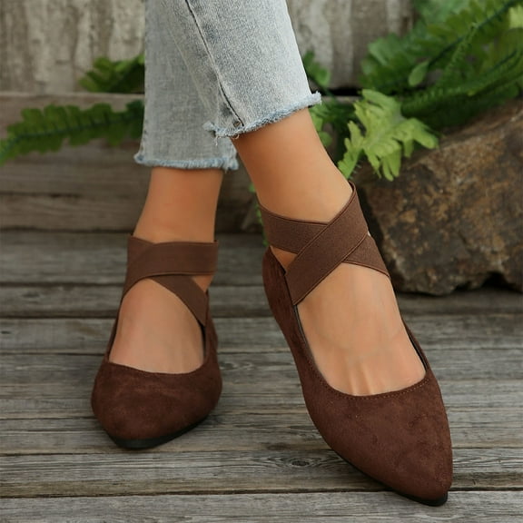 2025 Womens Sandals Beach, Xunlbb Women's Fashion Casual Summer New Solid Color Strap Comfortable Slip-On Sandals(Brown,Size:37)