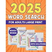 2025 Word Search for Adults Large Print 4000+ Words Word Search Puzzle Books, Paperback