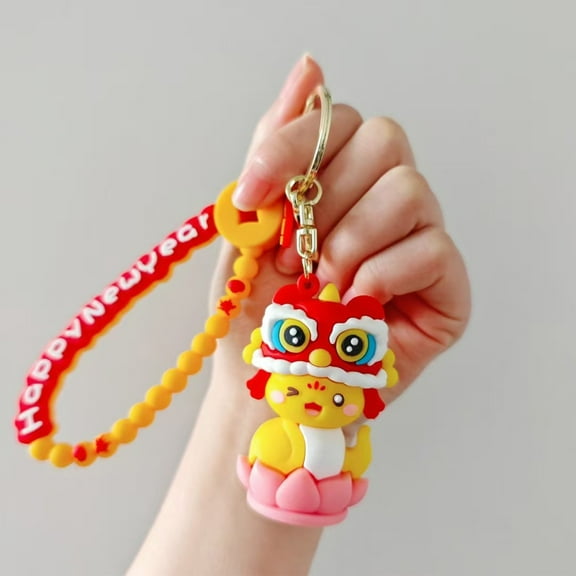 2025 Year of the Snake Keychain, Cute Snake Pendant, Soft Plush Doll, Backpack Accessory, Holiday Gift, Chinese Zodiac, Key Holder, Decorative Bag Charm, Festive Lucky Ornament