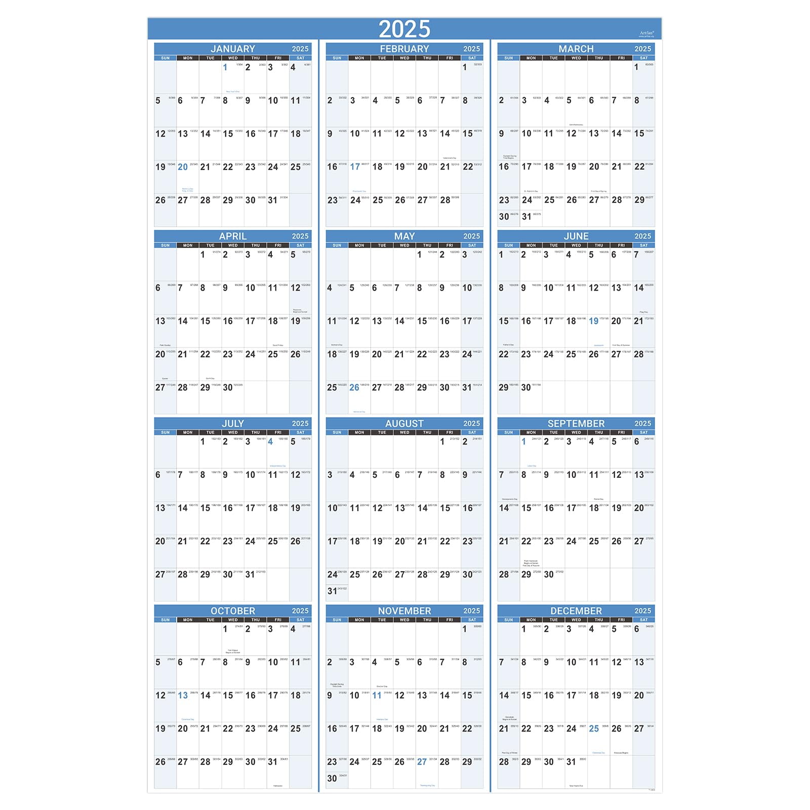 2025-yearly-wall-calendar-yearly-wall-calendar-2025-2025-wall-calendar-with-julian-date-from-jan-2025-to-dec-2025-thick-paper-vertical-34-8-x-22-8-open-haze-blue-walmart-com