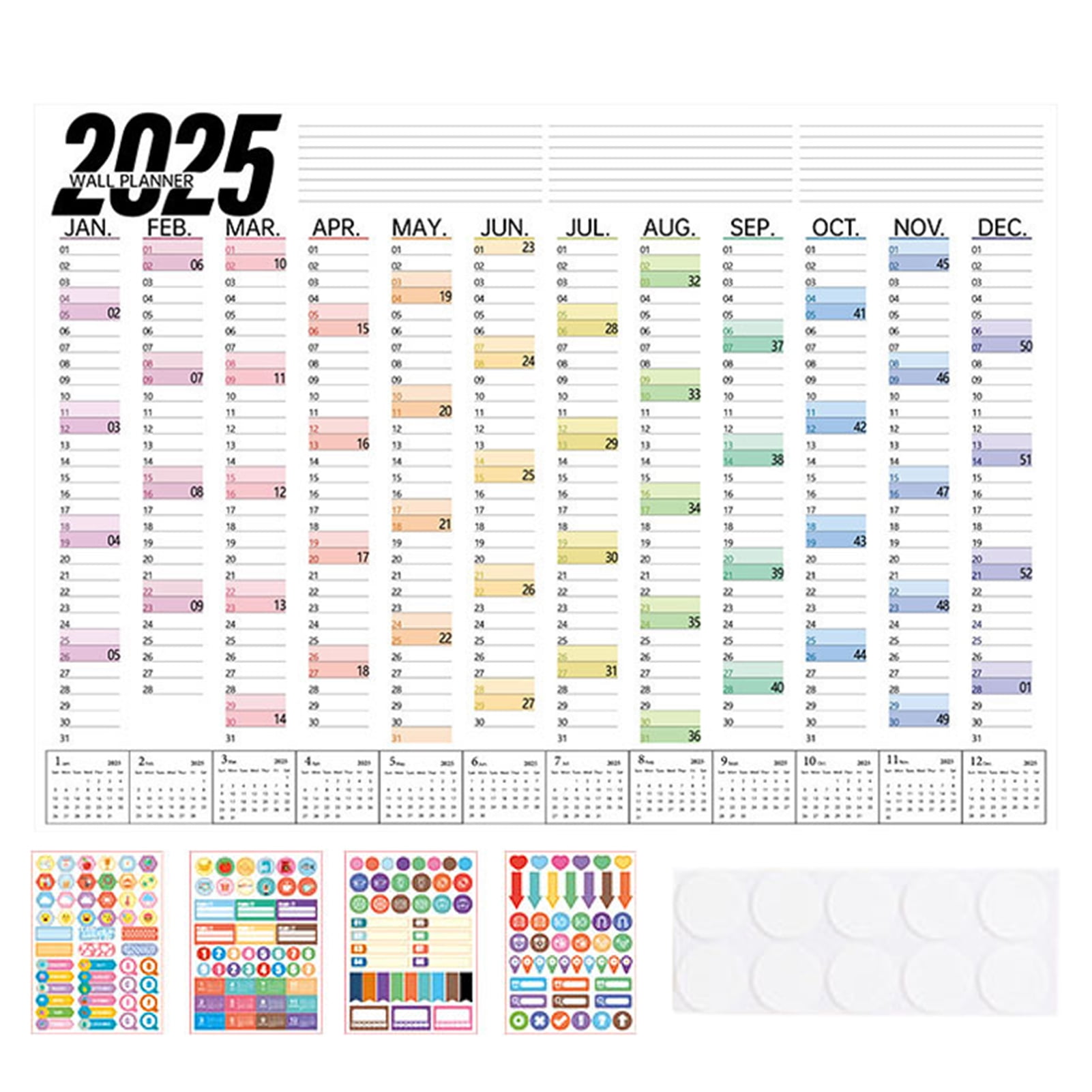 2025 yearly wall calendarschool yearly calendarhome decoration desk