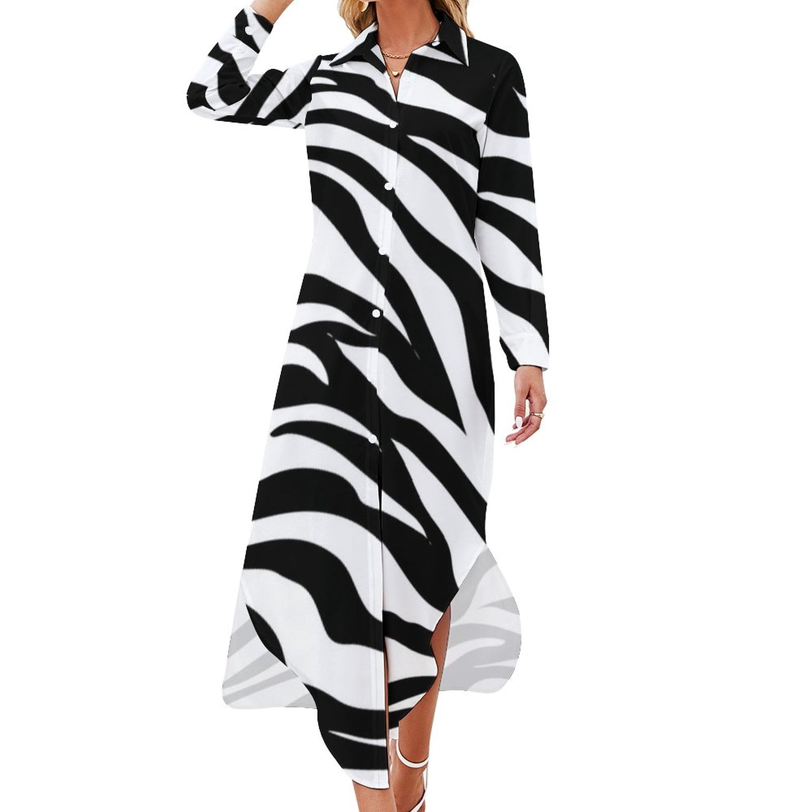 Womens Dresses Black White Stripe Dresses Style Beach Dress Sleeveless Sundress Plus Size Dress