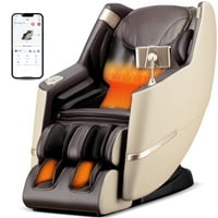 iBooMas Full Body Zero Gravity 4D Massage Chair with Heated, SL Track, Bluetooth, APP Controller(Beige)