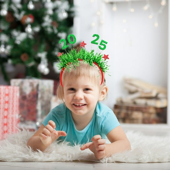 2025 as de pelo de Navidad Decoración de fiesta de año Cordos de cabeza coloridos para eventos de Nochebuena as de cabeza