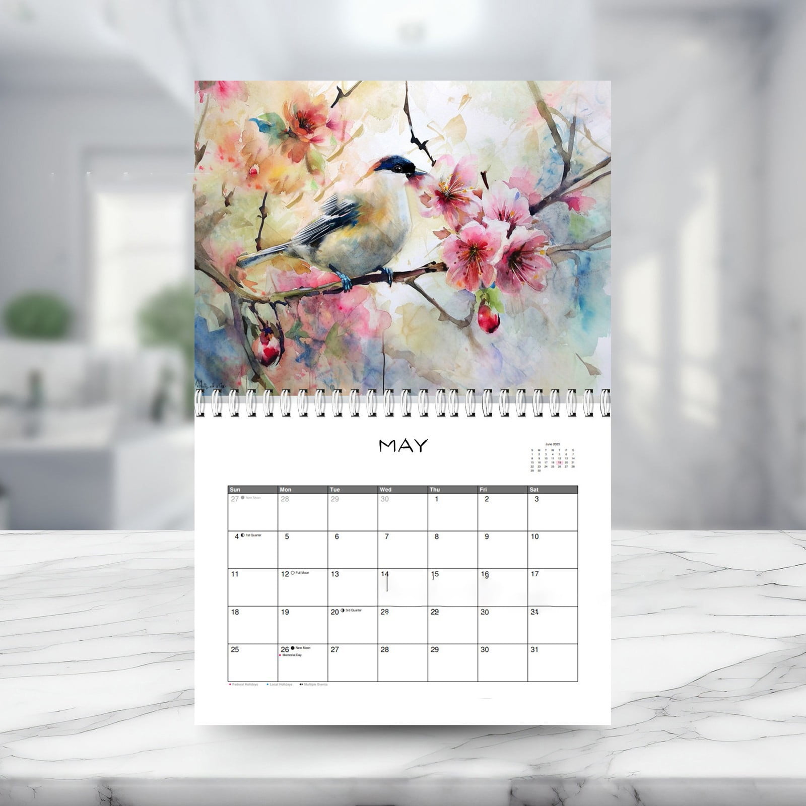 2025 calendar wall BirdThemed 2025 Wall Calendar, FamilyFriendly