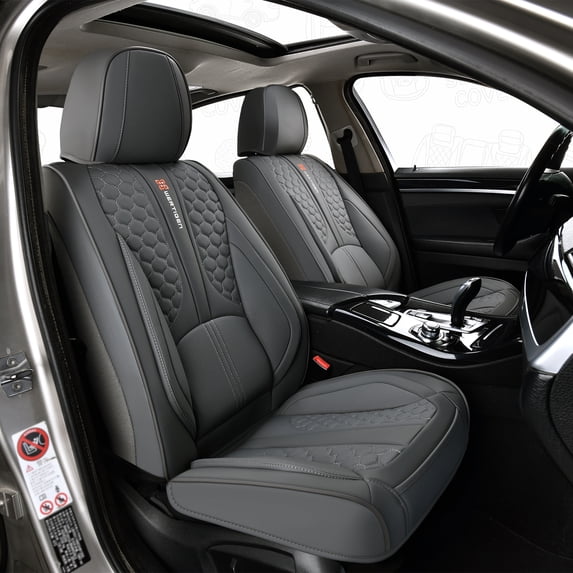 2025 for Subaru Legacy Seat Cover, Leather 5 Piece Full Set Anti-Slip Beautify Interior, Gray Car Seat Covers, Airbag-Compatible