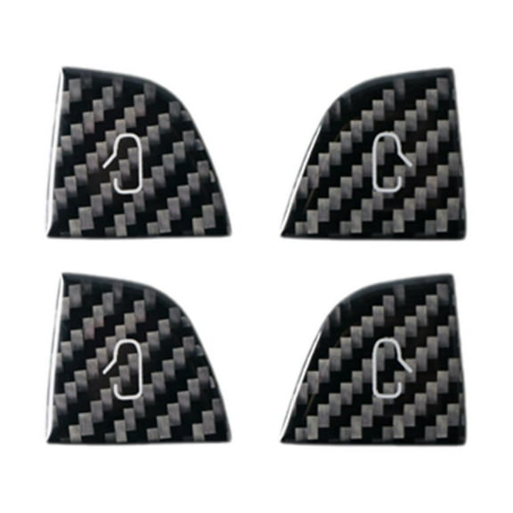 2025 for Tesla Model Y Juniper Model 3 Highland Door Open Button Sticker Compatible Carbon Fiber Door Lock Switch Trim Interior