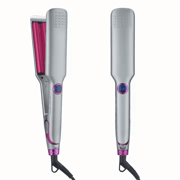 2025 latest 11mm Magic Air Curling Wand with LCD Temperature Display, Electric Negative Ion Styling Tool for Hair Care-(Purple)