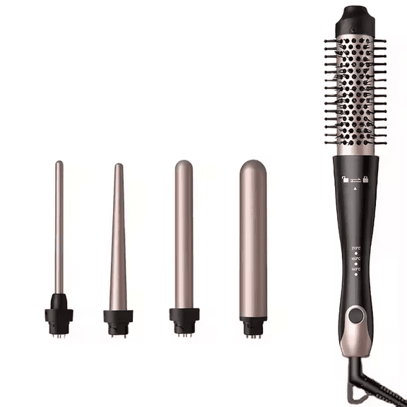 2025 latest 8-in-1 Ceramic Hair Curling Iron Set with 360 Swivel & PTC Fast Heating - 8 Replaceable Heads for Salon & Hotel Use