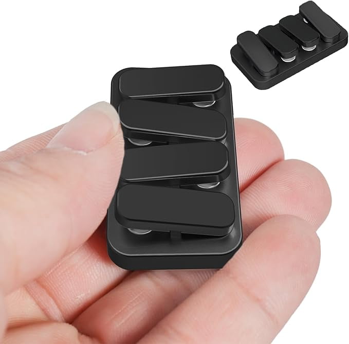 2025 latest Metal Fidget Slider EDC Fidget Clicker Fidget Toys Adults (Matte Black)