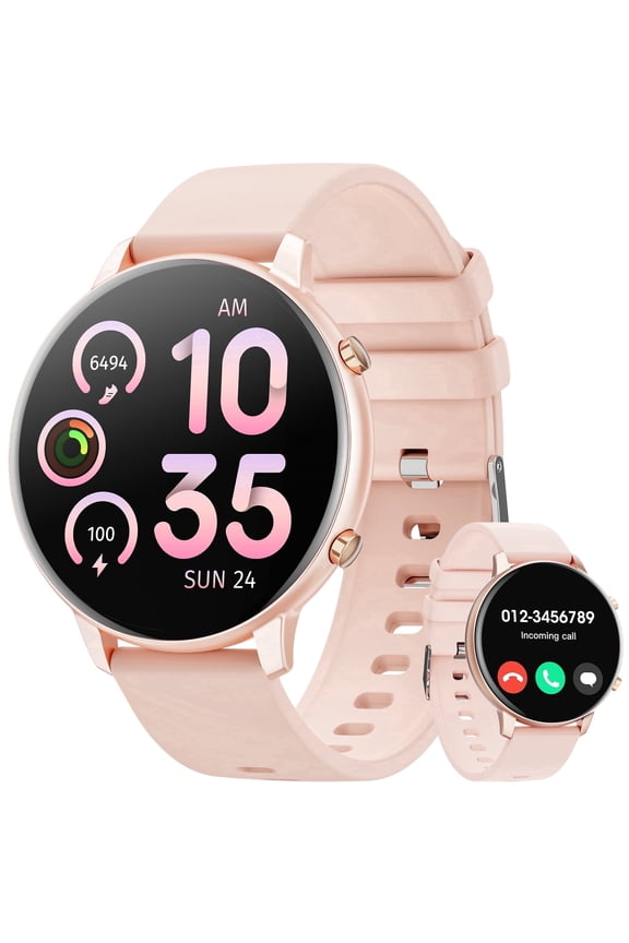 Smart Watch for Women, 1.39" Fitness Tracker with Bluetooth Calls(Answer&Make&Message Reminder), Smart Watch Fits for Android and iPhone, IP67 Waterproof, 100+ Sport Modes Smartwatch, for Gift, Pink