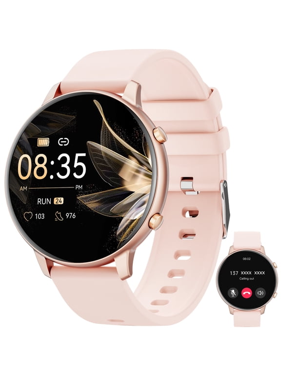 Smart Watch for Women, 1.39" Fitness Tracker with Bluetooth Calls(Answer&Make&Message Reminder), Smart Watch Fits for Android and iPhone, IP67 Waterproof, 100+ Sport Modes Smartwatch, for Gift, Pink