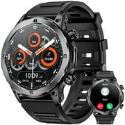 HAULVEAN 2025 New 1.43-inch AMOLED Military Smart Watches for Men, with Answer/Make Calls/120 Sport Modes, Outdoor Fitness Tracker Smartwatch fits for Android and Iphone Devices (Black)