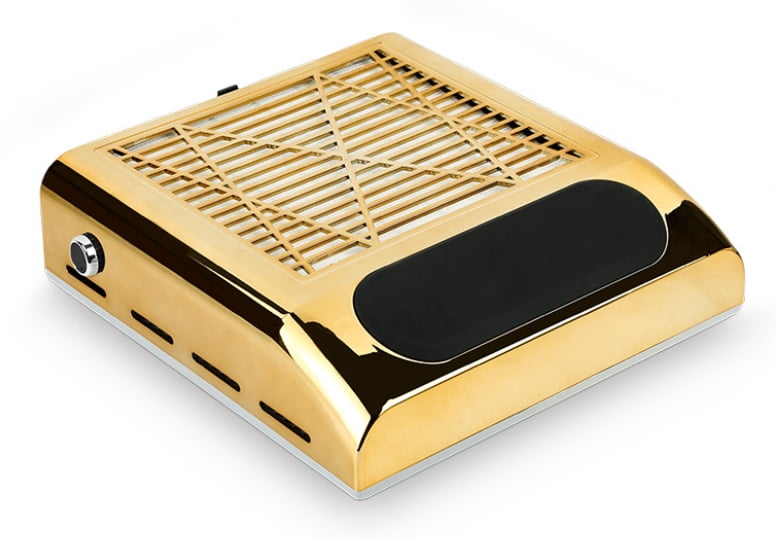 2025 new 80W Adjustable-Speed Nail Dust Collector - Powerful Yet Quiet Desktop Vacuum for Nail Art & Salon Use（Gold）