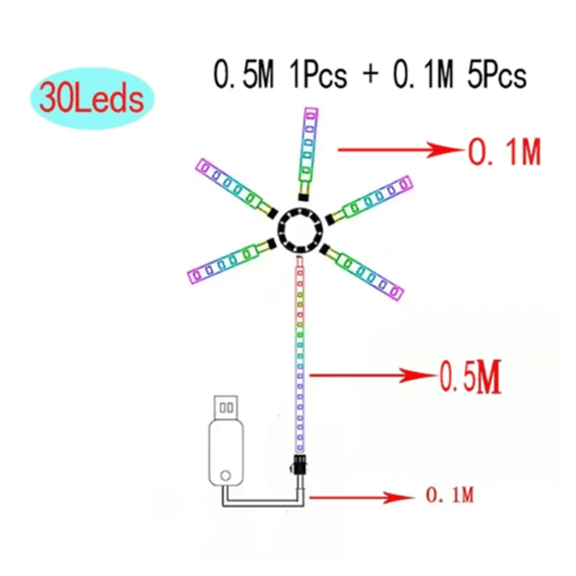 2025 new Smart LED Fireworks Light LED Neon String Light Bluetooth Control Music Sync Bedroom Wedding Party Christmas Decor