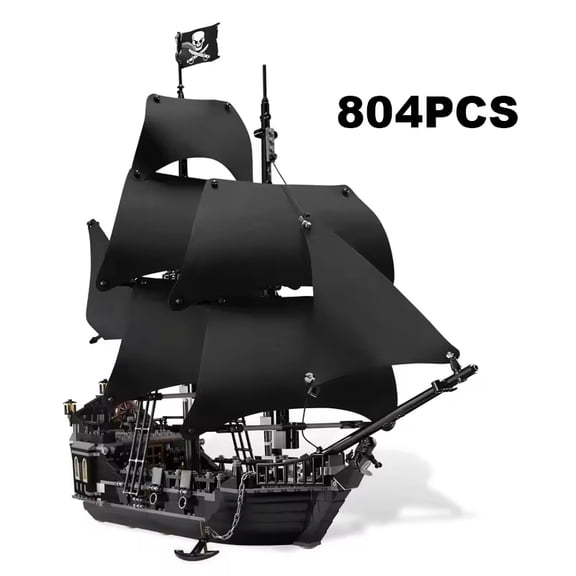 2025 new+Sparrow+pirate ship building block set+10365+ship sailboat model building blocks+DIY+toys+children's birthday gifts
