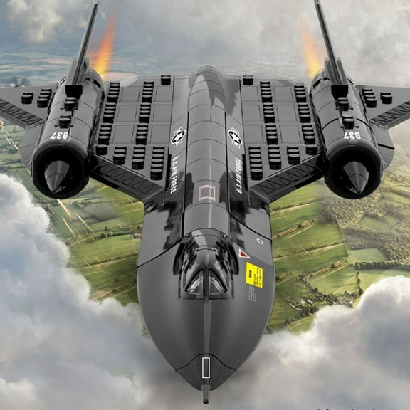 2025 new large F-15 J-20 military combat armed aircraft reconnaissance aircraft building blocks assembled toy boy birthday gift