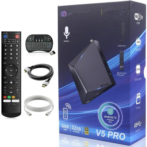 2025 vSeebox V5 Pro Newest Version Smart Digital Device Android 12, 4GB RAM, 32GB Storage,Time Shift, Parental Control