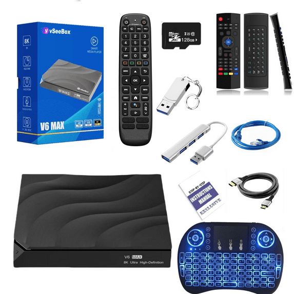 2025 vSeebox V6 Max New Version TV Box Android 12, 4GB RAM, 64GB Storage,Time Shift, Parental Control