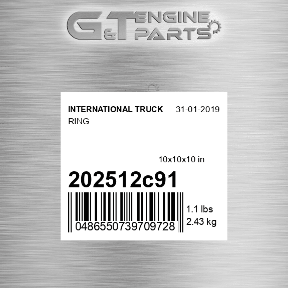 202512C91 RING fits INTERNATIONAL TRUCK (New OEM)